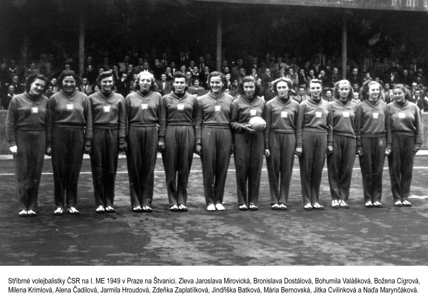 Volejbalistky ČSR na I. ME 1949 v Praze